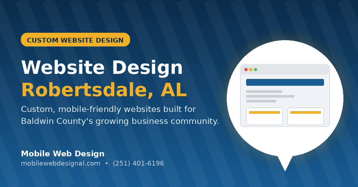 Custom website design services for small businesses in Robertsdale, AL